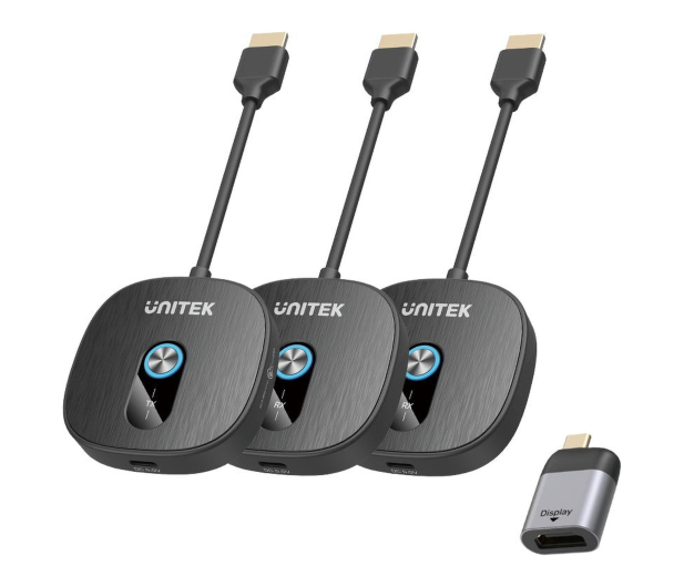 Unitek Bezprzewodowy transmiter HDMI 1080p, nadajnik + 2 odbiorniki - 1529979 - zdjęcie
